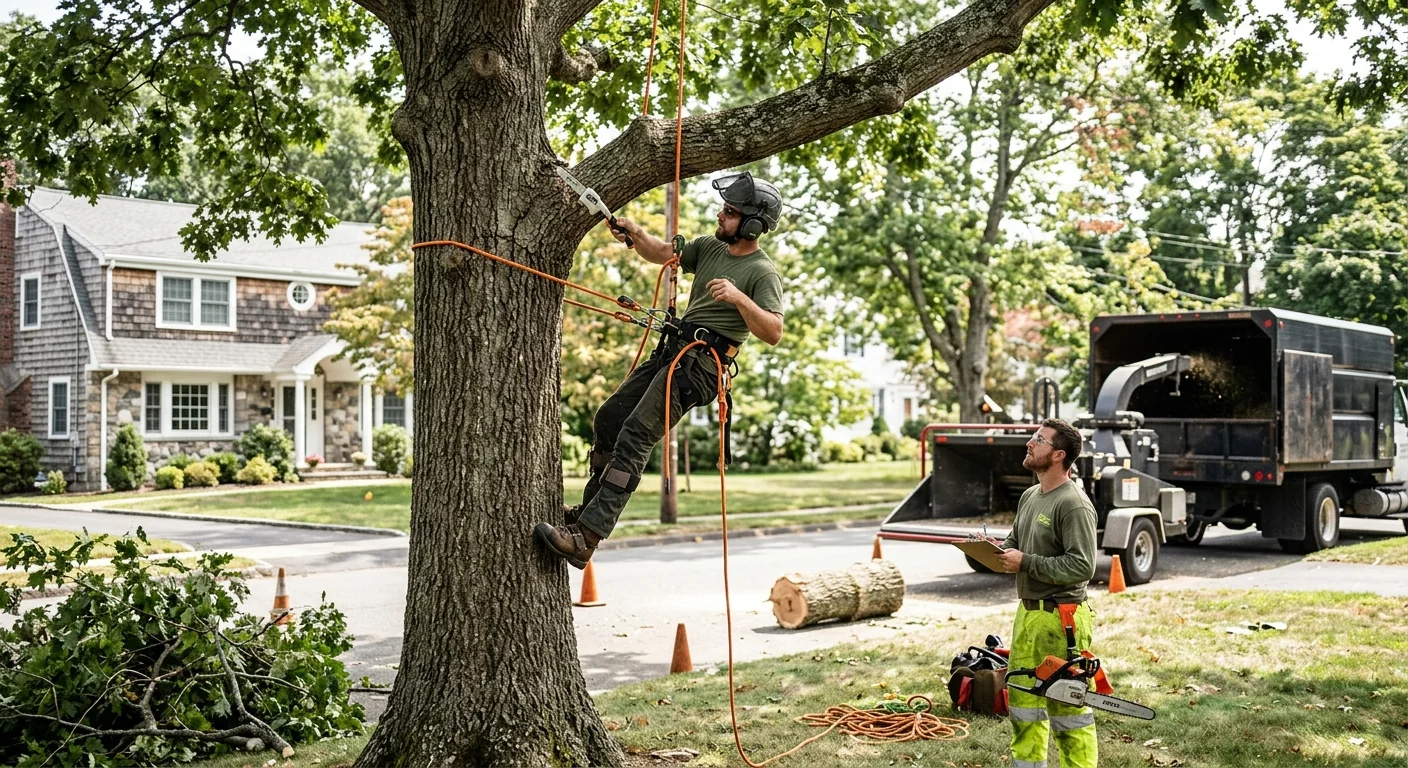 Milford Expert Tree Care team completing a Tree Service service visit in Milford, CT