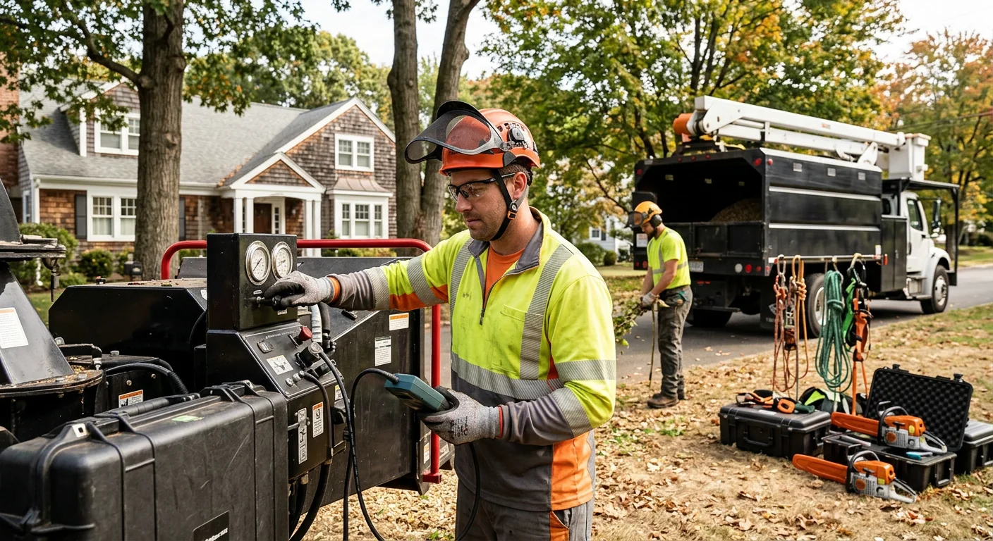 Milford Expert Tree Care technician testing system performance